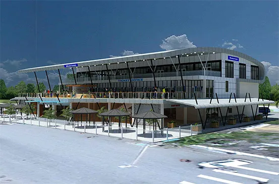 4744m² Steel Structure Port Ticketing Center in Solomon Islands