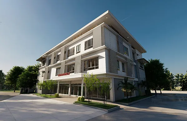 1480m² 3-Storey Steel Structure Hospital in Oceania