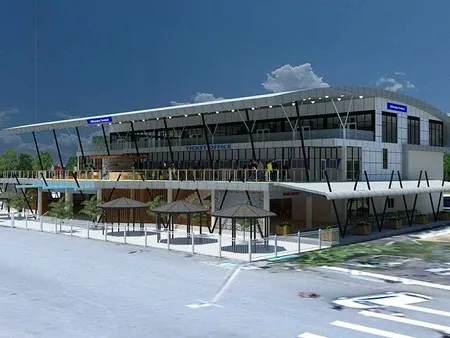 4744m² Steel Structure Port Ticketing Center in Solomon Islands