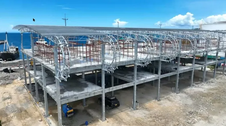 4744m² Steel Structure Port Ticketing Center in Solomon Islands