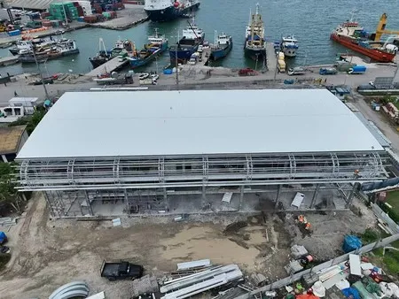 4744m² Steel Structure Port Ticketing Center in Solomon Islands