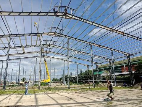 9855m² Steel Structure Warehouse Logistic Center in Davao, Philippines