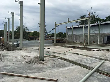 Steel Warehouse Foundation Reinforcement Project in Philippines